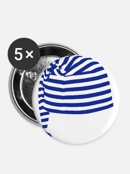 Nachtmütze - Buttons klein 25 mm (5er Pack) - Weiß