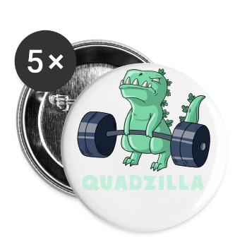 Quadzilla fitness muscle monster workout monster - Buttons small 1''/25 mm (5-pack) - white - Front