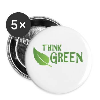 Protection du climat - Lot de 5 petits badges (25 mm) - blanc - Devant