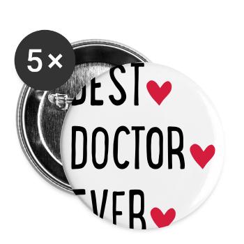 doctor - Buttons small 1''/25 mm (5-pack) - white - Front