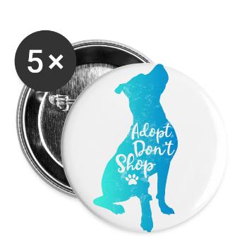 Adoptieren Sie nicht einkaufen - Buttons klein 25 mm (5er Pack) - Weiß - Vorne