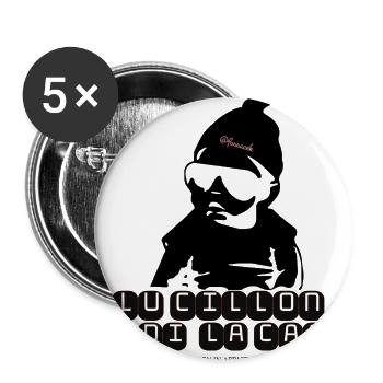 Lu Cillon de La Cas - Lot de 5 petits badges (25 mm) - blanc - Devant