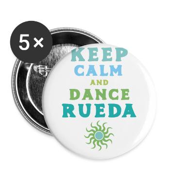 Rueda de Casino Dance Cuba - Buttons klein 25 mm (5er Pack) - Weiß - Vorne