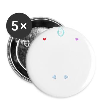Try So Your Failure Is Statistically Significant S - Buttons klein 25 mm (5er Pack) - Weiß - Vorne