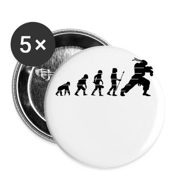 human evolution or hadouk - Buttons small 1''/25 mm (5-pack) - white - Front