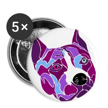 Mitarbeiter fi - Buttons klein 25 mm (5er Pack) - Weiß - Vorne