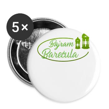 Bajram Barecula Bosanski Bajram - Buttons small 1''/25 mm (5-pack) - white - Front