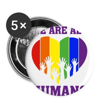 Christopher Streed Day We are ALL HUMANS Geschenk - Buttons klein 25 mm (5er Pack) - Weiß - Vorne