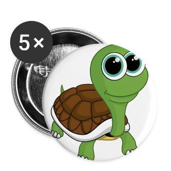 turtle - Buttons small 1''/25 mm (5-pack) - white - Front