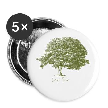 Loving Trees - Buttons klein 25 mm (5er Pack) - Weiß - Vorne