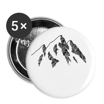 Mountain - Buttons small 1''/25 mm (5-pack) - white - Front