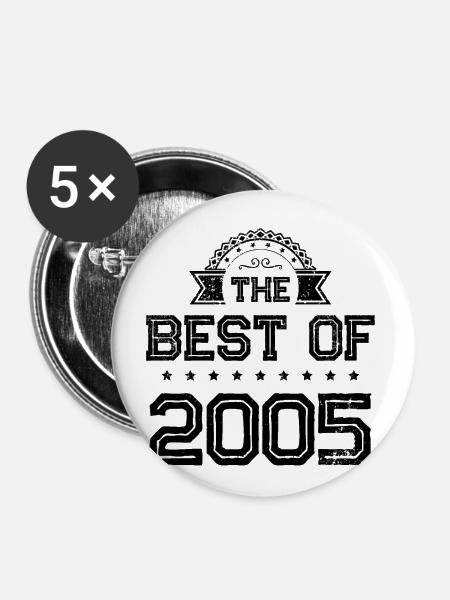 2005 best of - Buttons klein 25 mm (5er Pack) - Weiß
