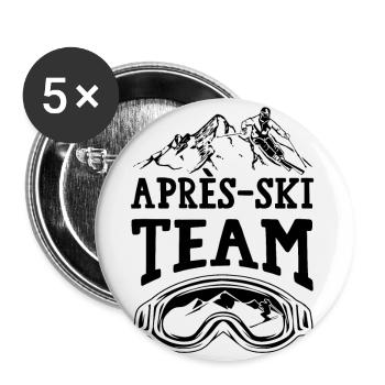 Après Ski Team - Buttons small 1''/25 mm (5-pack) - white - Front