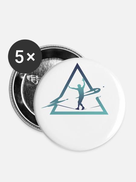 Slackline, Urban & Lifestyle - Buttons klein 25 mm (5er Pack) - Weiß