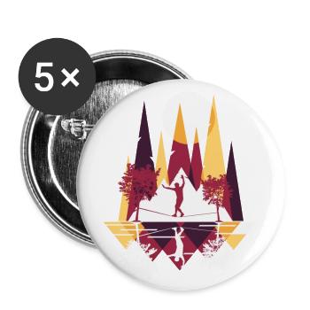 Slackline, Balance Sport - Buttons klein 25 mm (5er Pack) - Weiß - Vorne