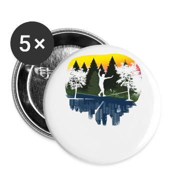 Slackline, Balance Sport - Buttons klein 25 mm (5er Pack) - Weiß - Vorne