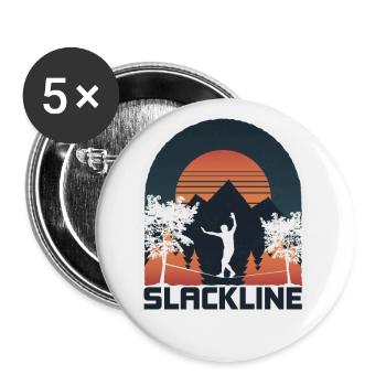 Slackline, Balance Sport - Buttons klein 25 mm (5er Pack) - Weiß - Vorne