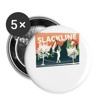Slackline, Balance Sport - Buttons klein 25 mm (5er Pack) - Weiß - Vorne