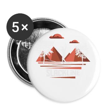 Slackline, Balance Sport - Buttons klein 25 mm (5er Pack) - Weiß - Vorne