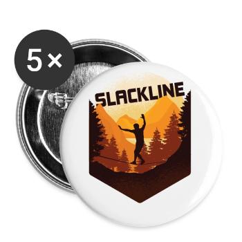 Slackline, Balance Sport - Buttons klein 25 mm (5er Pack) - Weiß - Vorne