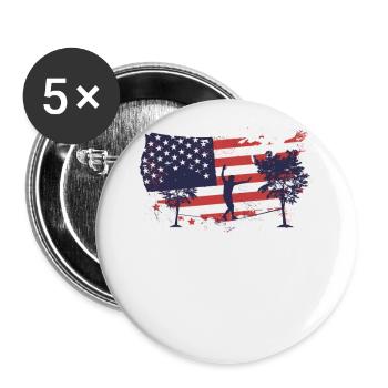 American Flag Slackline - Buttons small 1''/25 mm (5-pack) - white - Front