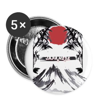 Japan Style - Buttons small 1''/25 mm (5-pack) - white - Front