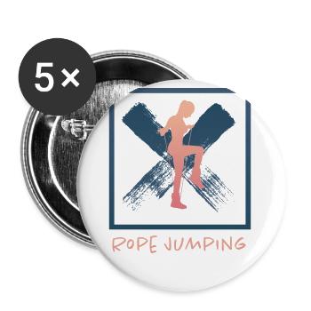 Grunge Rope Jumping - Buttons small 1''/25 mm (5-pack) - white - Front
