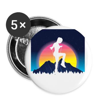 Vaporwave Rope Jumping - Buttons small 1''/25 mm (5-pack) - white - Front