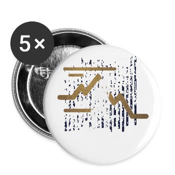 HIIT Fitness Frau - Buttons klein 25 mm (5er Pack) - Weiß - Vorne