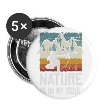 Arrowtag, Tir à l’arc - Lot de 5 petits badges (25 mm) - blanc - Devant