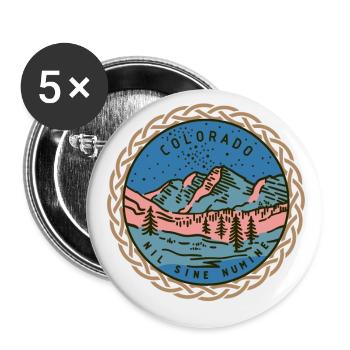State-of-Colorado, Nil-Sine-Numine, USA - Buttons small 1''/25 mm (5-pack) - white - Front