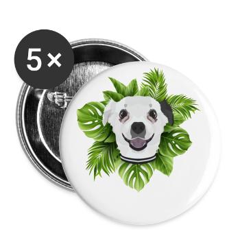 Tropical Chihuahua - Buttons klein 25 mm (5er Pack) - Weiß - Vorne