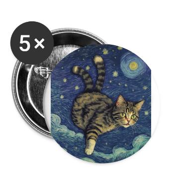 Surreal Impressionistic Cat Impressionism Cats Pa - Buttons small 1''/25 mm (5-pack) - white - Front