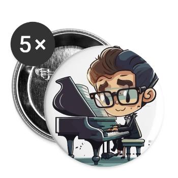 Classical Virtuoso - Buttons small 1''/25 mm (5-pack) - white - Front