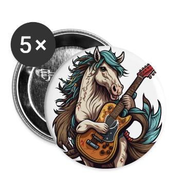 Horse Rock - Buttons small 1''/25 mm (5-pack) - white - Front