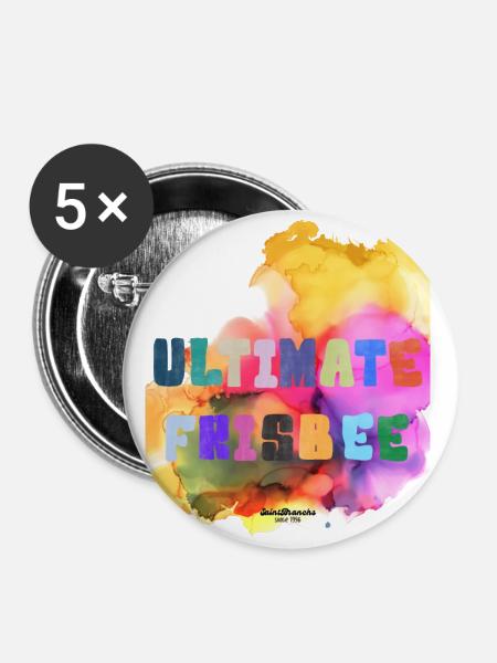 3 Ultimative Flamme - Buttons klein 25 mm (5er Pack) - Weiß