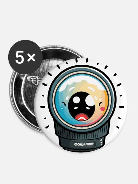 Der Lensman - Buttons klein 25 mm (5er Pack) - Weiß