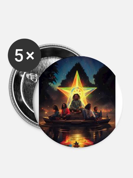 Reyes - Buttons klein 25 mm (5er Pack) - Weiß
