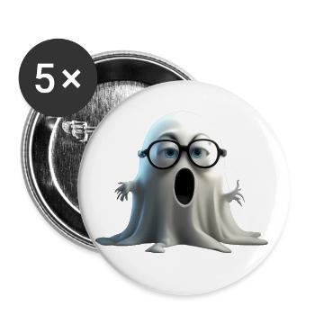 Geist - Buttons klein 25 mm (5er Pack) - Weiß - Vorne