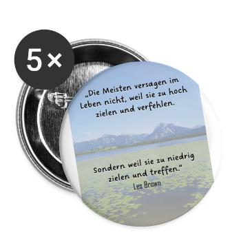 zielen und treffen - Buttons klein 25 mm (5er Pack) - Weiß - Vorne