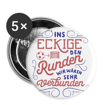 Round the corners - Buttons small 1''/25 mm (5-pack) - white - Front