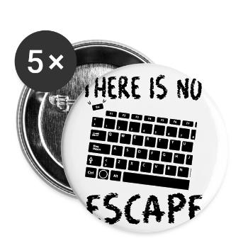 Nerd Geek Pun Escape Coder Funny Gift - Buttons small 1''/25 mm (5-pack) - white - Front