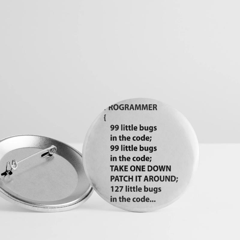 Code Programmierer Nerd Bug Entwickler Geschenk Buttons klein 25 mm (5er Pack)