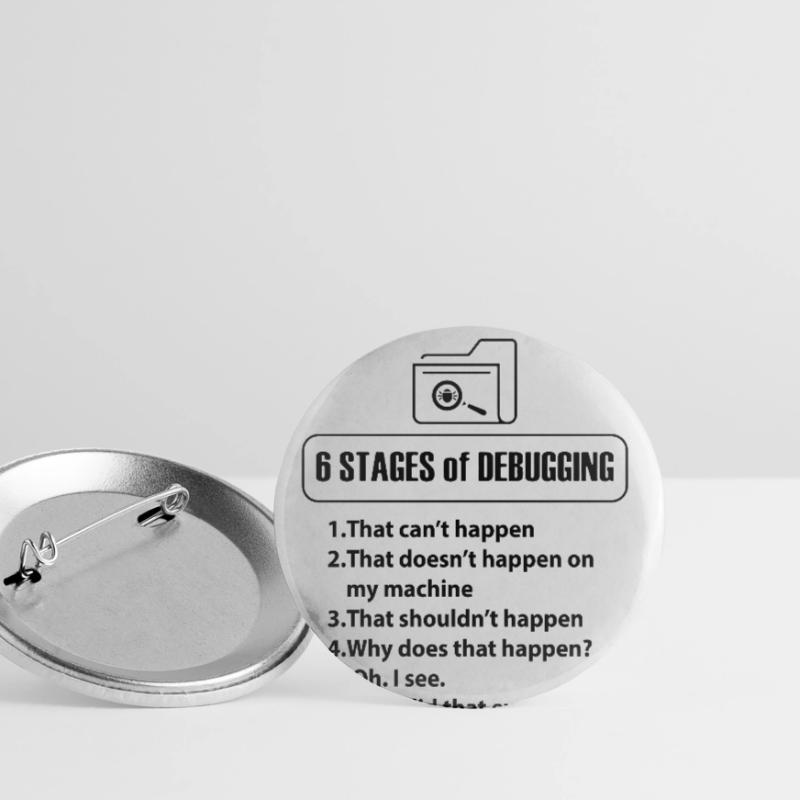 Cadeaux Programmeur Nerd Bug Developer Lot de 5 petits badges (25 mm)