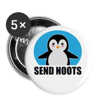 Pinguin Sexy Nacktbilder Brüste Flirt Geschenk - Buttons klein 25 mm (5er Pack) - Weiß - Vorne