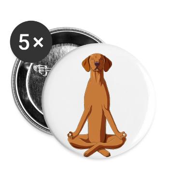 Kurzhaarige Ungarische Vorstehhund Meditation - Buttons klein 25 mm (5er Pack) - Weiß - Vorne