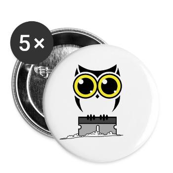 Musen Logo - Buttons klein 25 mm (5er Pack) - Weiß - Vorne