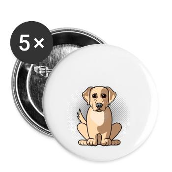 If My Labrador Retriver Can't Come I'm Not Coming - Buttons small 1''/25 mm (5-pack) - white - Front