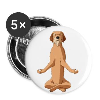 Meditate Styrian Coarse Haired Hound - Buttons small 1''/25 mm (5-pack) - white - Front