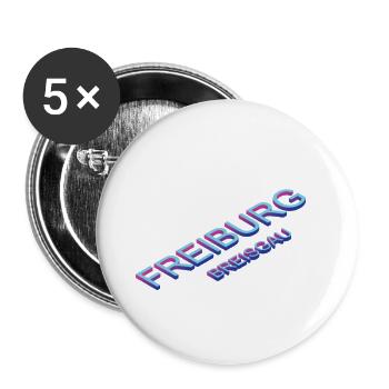 Fribourg dans le Breisgau - Lot de 5 petits badges (25 mm) - blanc - Devant